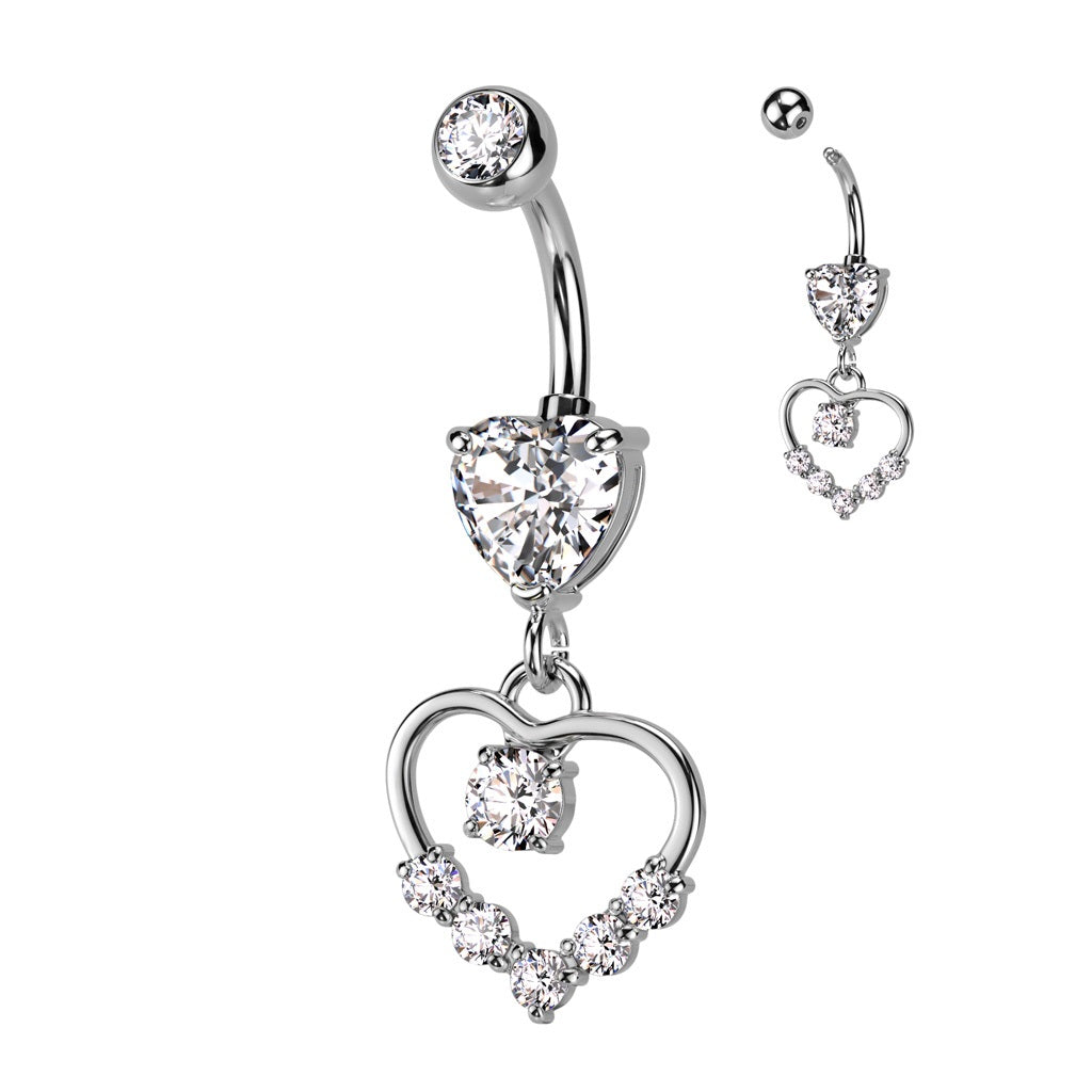 Heart best sale belly bar